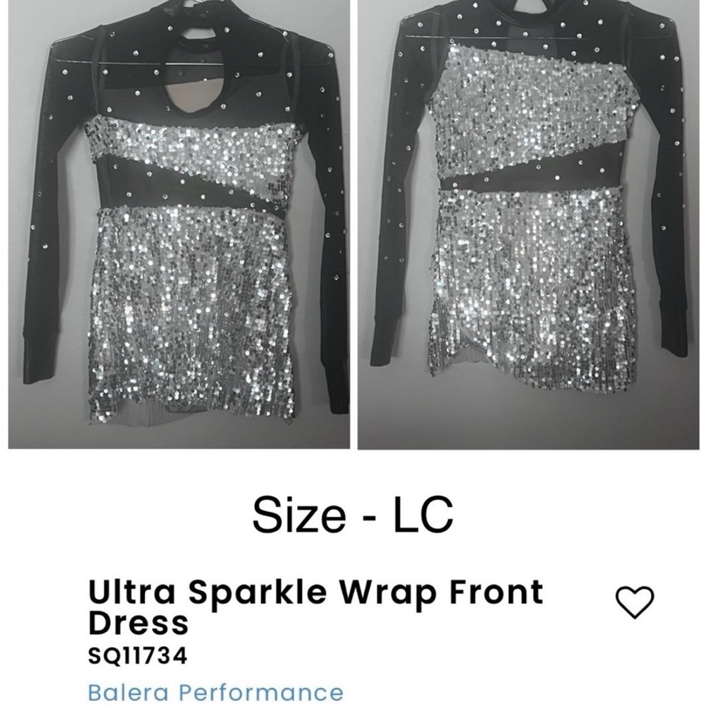 Weissman Balera Performance - Ultra Sparkle Wrap Front Dress - Size LC